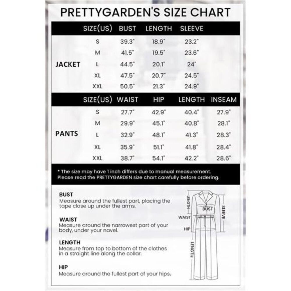 Women's 2 Piece Casual Outfits Cropped Blazer Jackets High Waisted - Picture 6 of 7